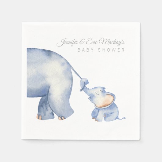 Elephant Baby Shower Serviette (Vorderseite)