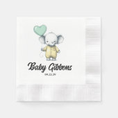 Elephant Baby Shower Serviette (Vorderseite)