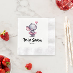 Elephant Baby Shower Serviette