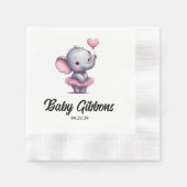 Elephant Baby Shower Serviette (Vorderseite)