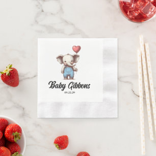 Elephant Baby Shower Serviette