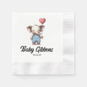 Elephant Baby Shower Serviette (Vorderseite)