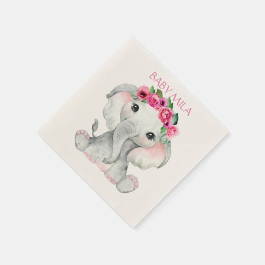 Elephant Baby Shower Serviette (Ecke)