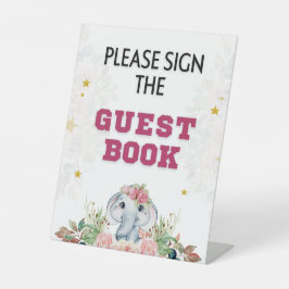 Elephant Baby Shower Sockelschild