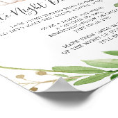 Elephant Baby Shower Spate Night Diapers signieren Poster (Ecke)