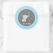 Elephant Baby Shower Sticker, Elephant Sticker (Tasche)