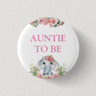 Elephant Baby Shower Tuntie zu sein Button
