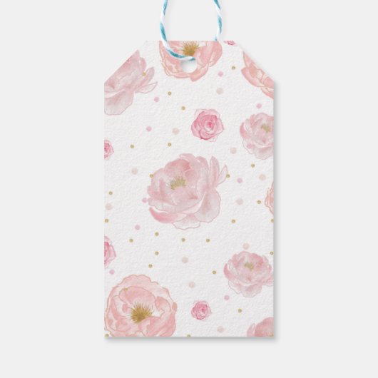 Elephant Baby Shower Über den Pop Gefallen Geschen Geschenkanhänger (Rückseite)