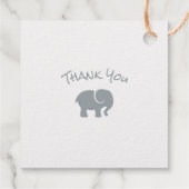 Elephant Baby Shower Vielen Dank Geschenkanhänger (Rückseite)