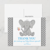 Elephant Baby Shower Vielen Dank Hinweis Polka Dot Postkarte (Vorne/Hinten)