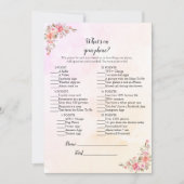 Elephant Baby Shower Was auf Ihrem Handyspiel ist Einladung (Vorderseite)