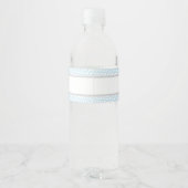 Elephant Baby Shower Water Flasche Etikett Blau Gr (Rückseite)