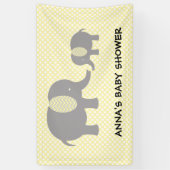 Elephant Baby Shower - Yellow and Gray Banner (Vertikal)