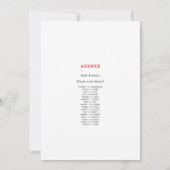 Elephant Baby Showgame mit Antwort auf die 12x18 Einladung (Rückseite)