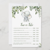 Elephant Baby Showgame mit Antwort auf die 12x18 Einladung (Vorderseite)