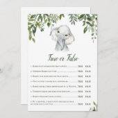 Elephant Baby Showgame mit Antwort auf die 12x18 Einladung (Vorne/Hinten)