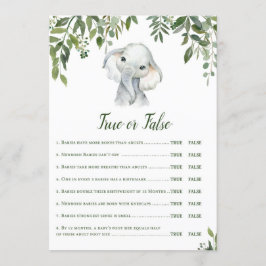 Elephant Baby Showgame mit Antwort auf die 12x18 Einladung