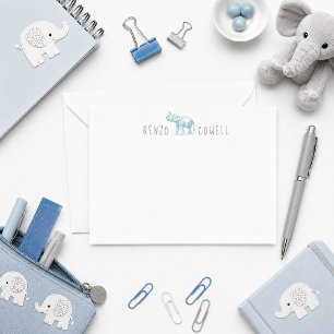 Elephant Baby Showkarte Mitteilungskarte