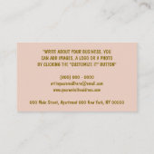 Elephant Baby-Sitting-Service Visitenkarte (Rückseite)