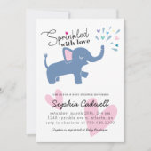 Elephant Baby Sprinkle Einladung (Vorderseite)