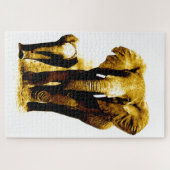 Elephant & Baby - Tiere Art Puzzle (Horizontal)