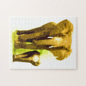 Elephant & Baby - Tiere Art Puzzle (Horizontal)