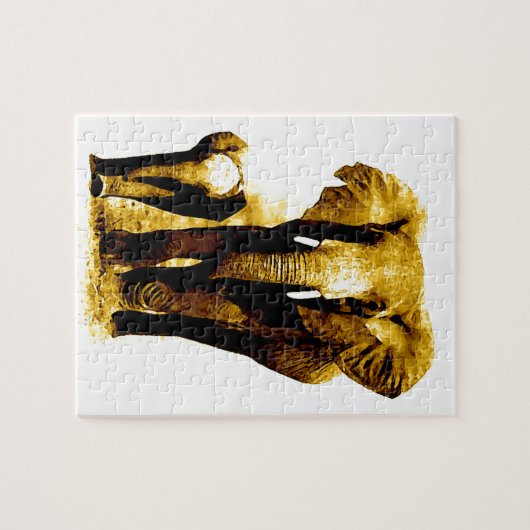 Elephant & Baby - Tiere Art Puzzle (Horizontal)