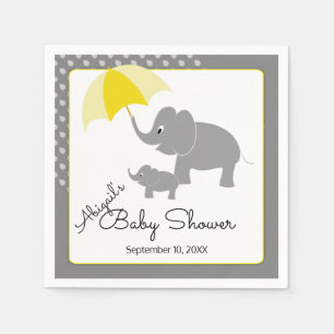 Elephant & Baby, Umbrella Baby Dusche Serviette