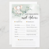 Elephant Baby Vorhersagen und Ratgeber Spielkarte (Vorne/Hinten)