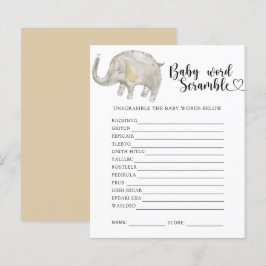 Elephant - Baby Word Scramble Game