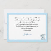 Elephant Babydusche Danke-Karte Dankeskarte (Rückseite)