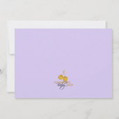 Elephant Babydusche - Lila Einladung (Rückseite)