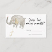 Elephant - Babydusche schätzen, wie viele Erdnüsse Begleitkarte (Vorderseite)