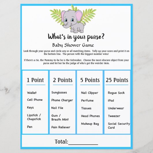 Elephant Babydusche, was in Ihrem Handspiel steckt (Vorderseite)