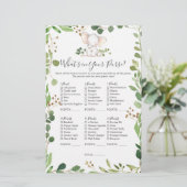 Elephant Babydusche Was in Ihrer Handtasche steckt (Stehend Vorderseite)