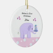 Elephant Baby's First Christmas Keramik Ornament (Rechts)