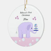 Elephant Baby's First Christmas Keramik Ornament (Links)
