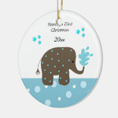 Elephant Baby's First Christmas Keramikornament (Links)