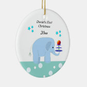 Elephant Baby's First Christmas Keramikornament (Rechts)