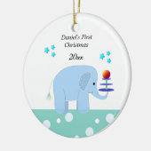 Elephant Baby's First Christmas Keramikornament (Links)
