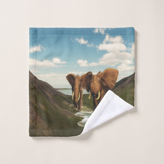 Elephant Badhandtuch Set (Waschlappen)