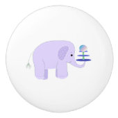 Elephant Balancing Act Keramikknauf (Vorderseite)