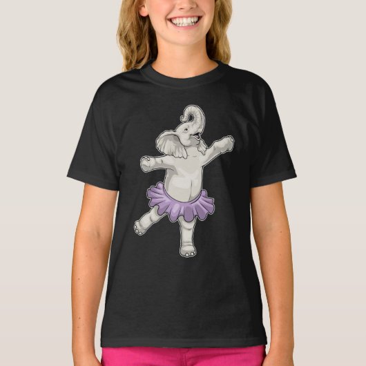 Elephant Ballerina Ballet Tanz T-Shirt (Vorderseite)