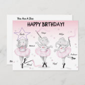 Elephant Ballerina Dance Erwägungsgrund Postkarte (Vorne/Hinten)