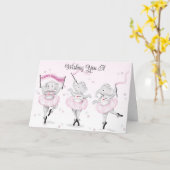 Elephant Ballerina Dance Geburtstag Karte (Gelbe Blume)