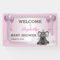 Elephant | Ballons | Dots Girl Pink Babydusche