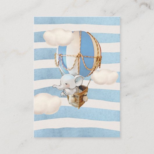 Elephant Balloon Baby Books Enclosure Card Begleitkarte (Rückseite)