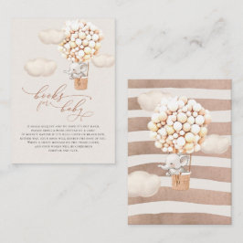 Elephant Balloon Baby Books Enclosure Card Begleitkarte