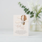 Elephant Balloon Baby Books Enclosure Card Begleitkarte (Stehend Vorderseite)