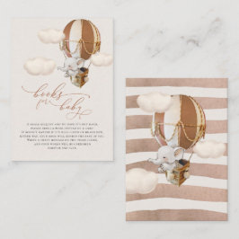 Elephant Balloon Baby Books Enclosure Card Begleitkarte